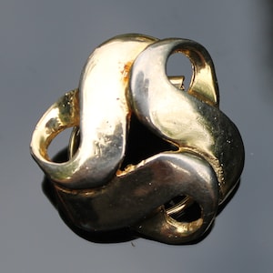 Vintage swirl-jurkclip goudkleurig geknoopte sjaalclips voor dames