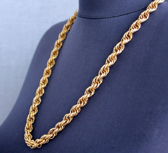 Vintage Monet necklace Twisted rope chain necklace