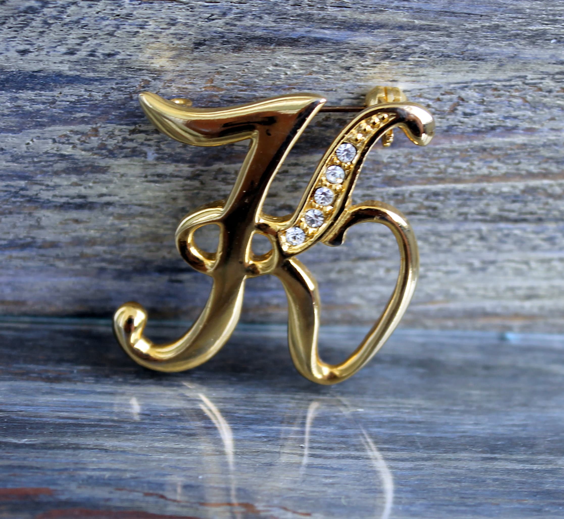 PATIKIL Letterbroches Pins, Initial Strass Alfabet Letter