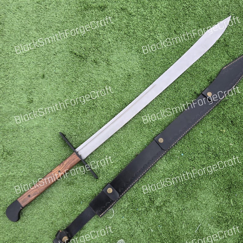 Handcrafted Grosse Messer Sword Replica: Full Tang Steel, 37 Inch - Etsy