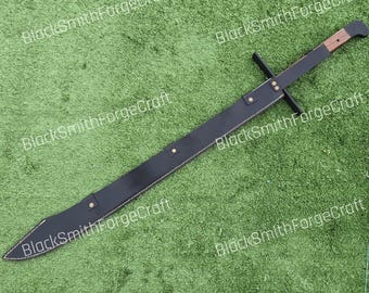 手作りのグロッセ・メッサー剣レプリカ：フルタング鋼、37インチ