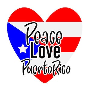 Peace love Puerto Rico Svg