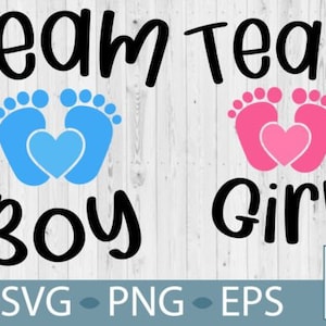 Team Mädchen Team Junge Geschlecht reveal svg