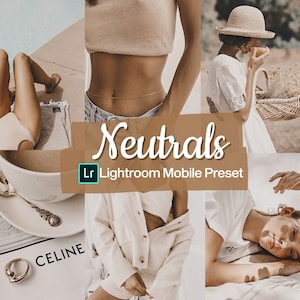 Lightroom Mobile Preset, Neutral Filter, Cream Preset, Instagram Filters, iPhone Presets, Lightroom Filter, Lifestyle Preset, Blogger Filter
