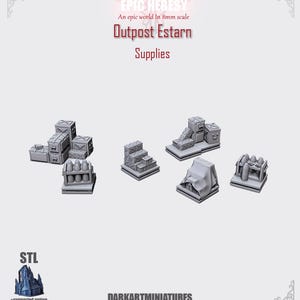 Supplies | Outpost Estarn | Dark Art Miniatures | 8mm scale