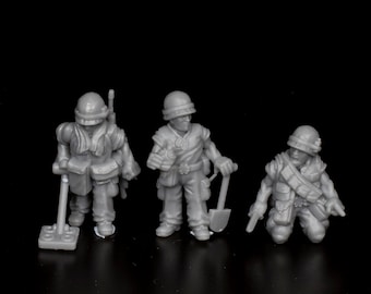 Engineers (x3) | US Marine Corps | Vietnam | 3DBreed Miniatures | 15mm scale