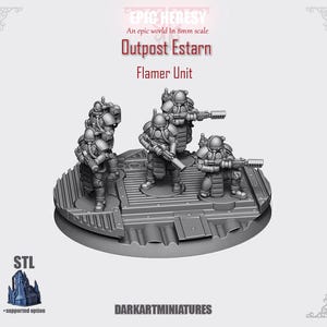 Flamers (x50) | Outpost Estarn | Dark Art Miniatures | 8mm scale