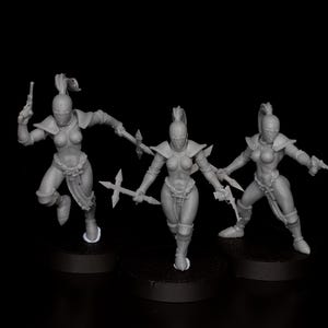 Battle Nuns (x3) | 32mm scale | Onmioji Miniatures