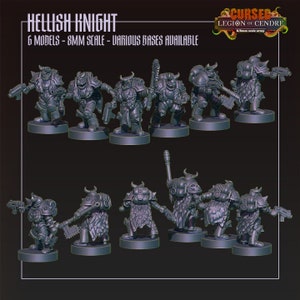 Hellish Knights (x48) | Chaos | Cursed Legion of Cendre | LI/8mm scale