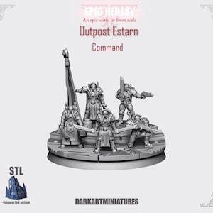 Command (x5) | Outpost Estarn | Dark Art Miniatures | 8mm scale