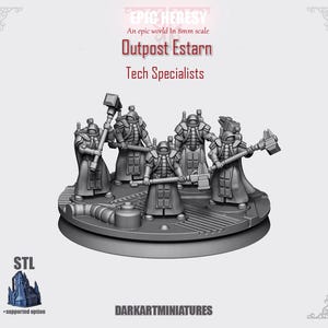 Tech Specialists (x40) | Outpost Estarn | Dark Art Miniatures | 8mm scale