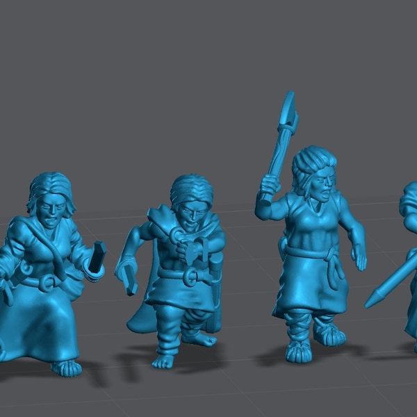 Female Warriors | Germanic Tribes | 3DBreed Miniatures | 15mm scale