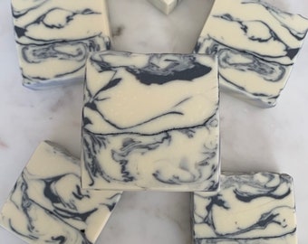 Rome - Carrara Marble - Handmade Vegan Artisan Bar Soap with avocado oil and shea butter (Cold Process), 1 bar