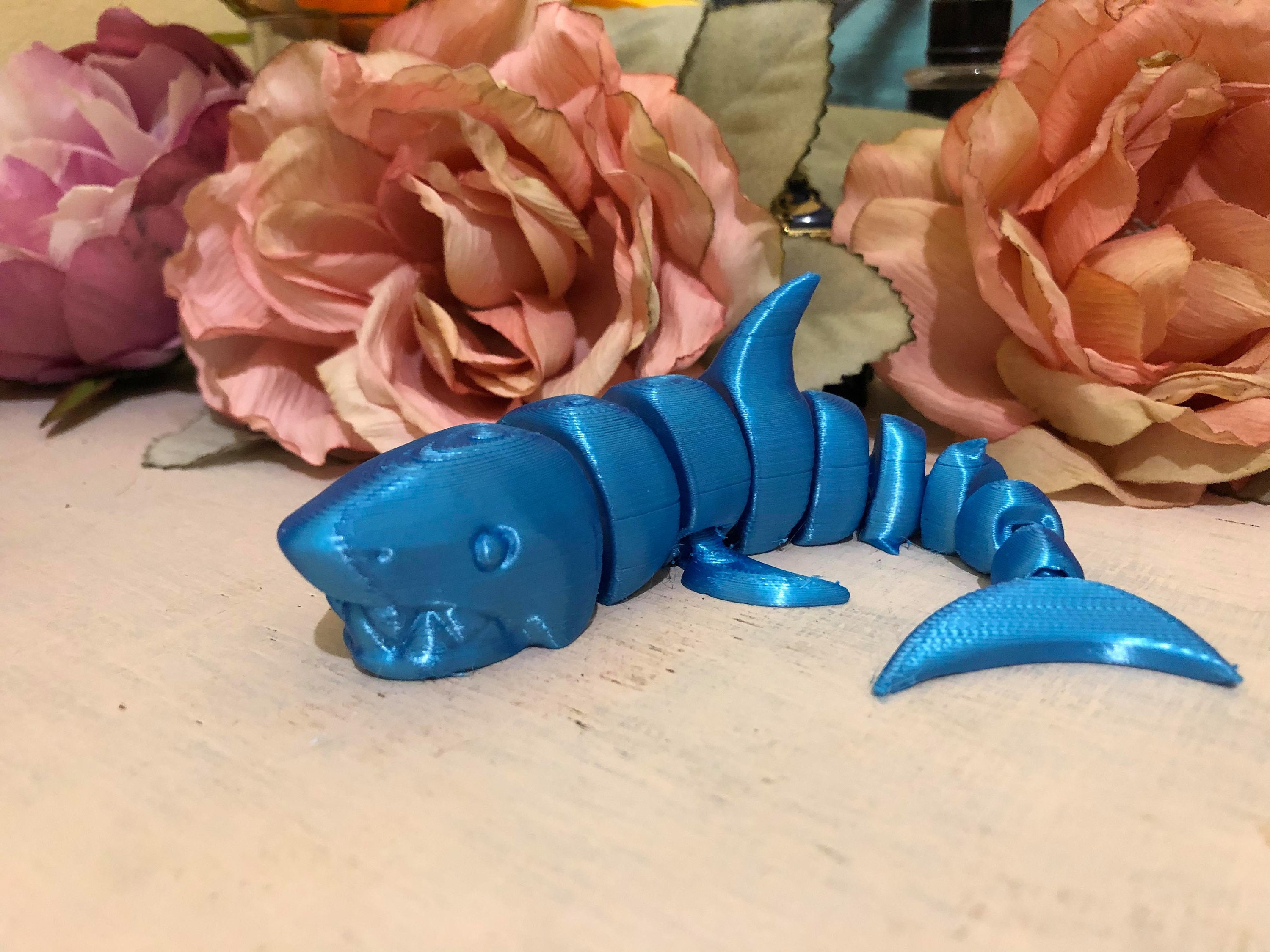3D Customizable Print Flexi-Toys Flexi Shark Fidget Toy | Etsy
