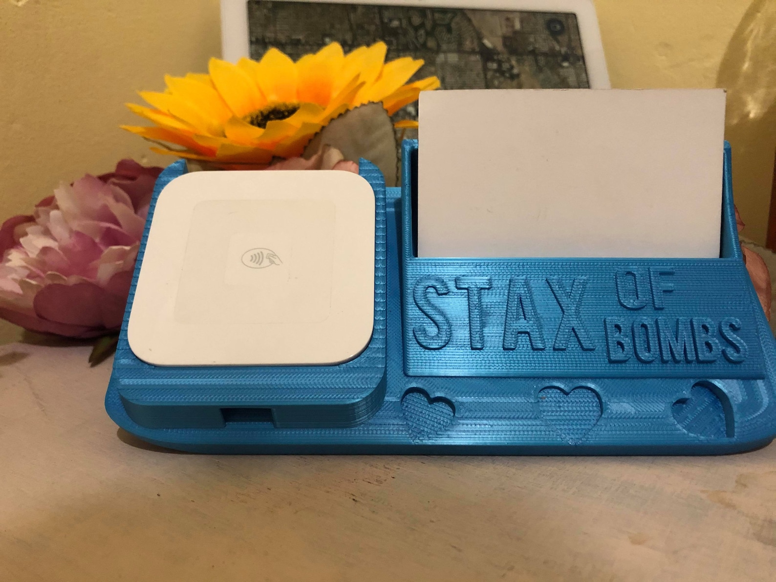 Square Reader Dock with Business Card Holder 3d printed Etsy