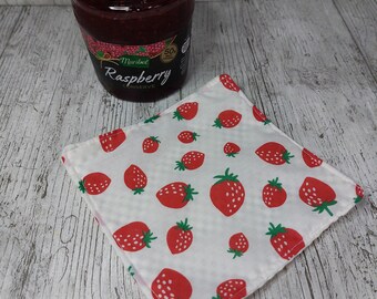 Fabric Jar and Bottle gripper opener, Strawberry Jar Opener, Fabric Jar Opener - kitchen cooking gift gadget, stocking filler gift