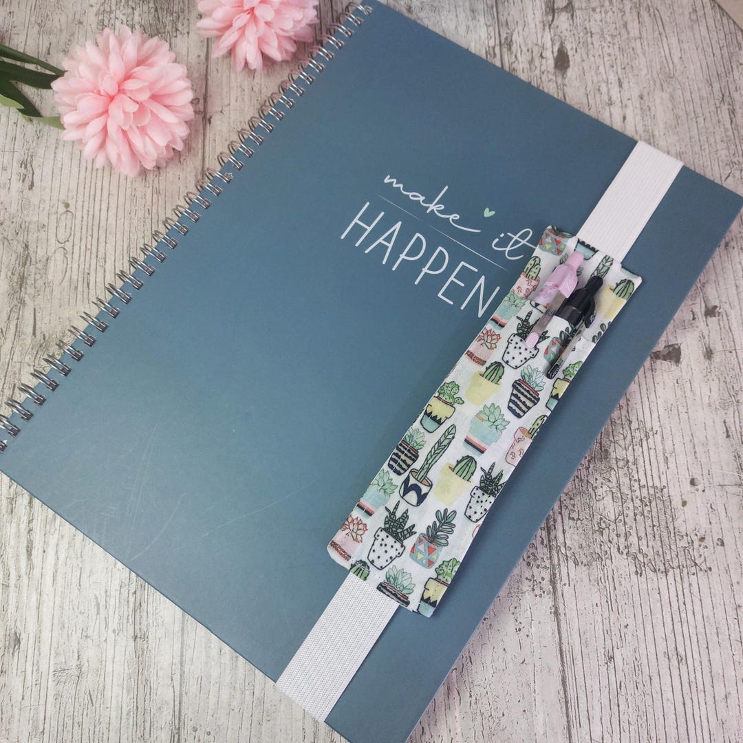 A4 Succulent Fabric Pen Holder Bookmark - A4 Planner or Notebook ...
