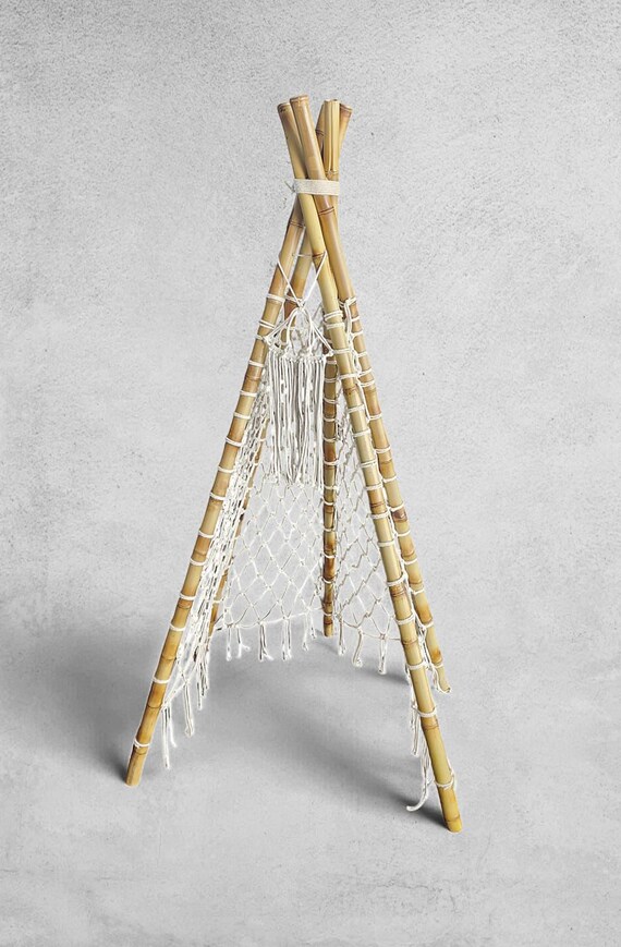 Tipi aus Bambus und Makramee fr Kinder - Etsy.de