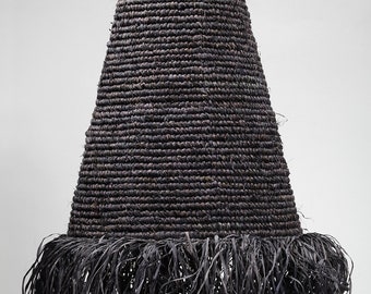 Suspension sisal noir chic bohème pas cher en livraison rapide