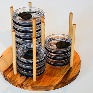 Large Round Ambrosia Maple Yeti Lid Organizer, Yeti Lid Storage, Yeti Lid Cabinet Storage