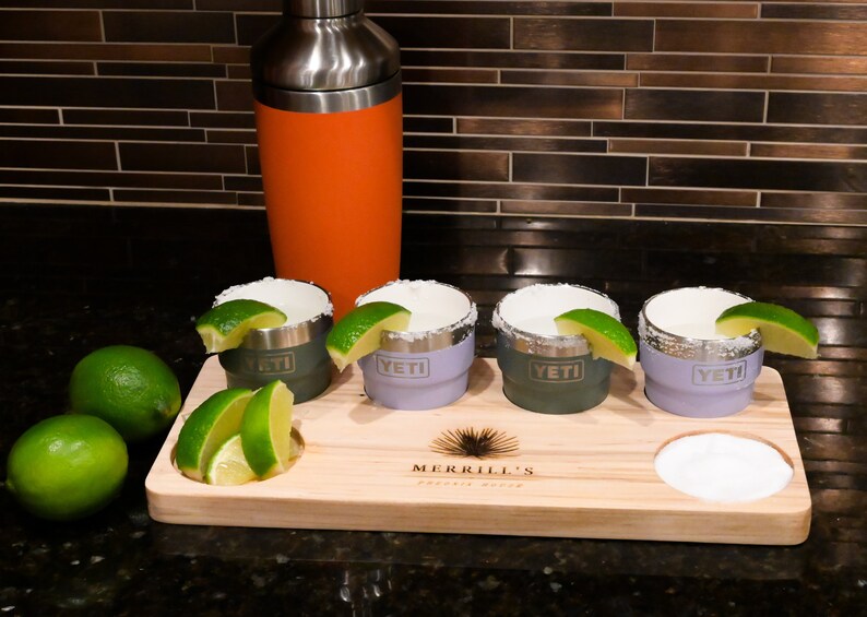 Personalized Tequila Flight Board for Yeti 4 Oz Cups, Beer Flight, Shot
