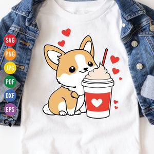 Corgi Puppuccino With Steam Coffee Svg, Coffee Corgi Svg, Corgi Mom, Cute Dog, Corgi Lover Svg, Cricut Cut Files