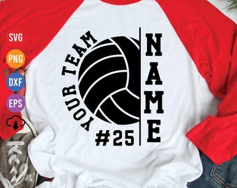 Personalized Volleyball Team SVG: Custom Player Shirt Design (Digital Download)