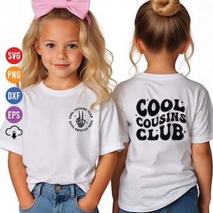 Cool Cousins Club SVG, Cousin Crew Png, Matching Cousin Shirt Design, Family Reunion Svg,  Retro Cousins Svg for Cricut, Cut File