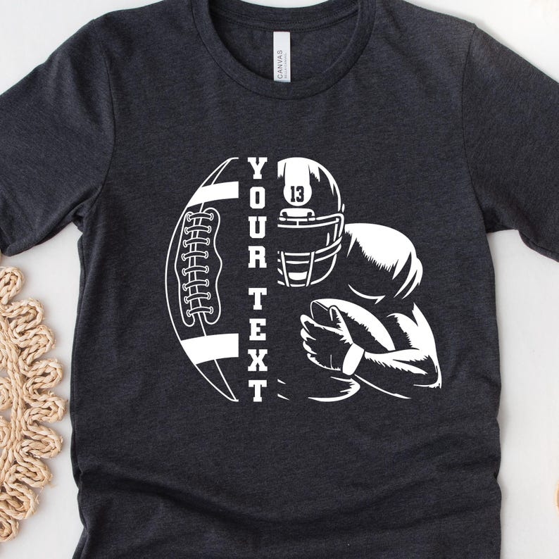 Custom Football Player Name & Number SVG - Personalized Cut File ...