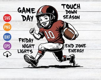 Vintage Football SVG: Touchdown Season, Retro Game Day (Digital Download)