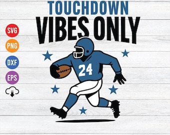 Retro voetbalseizoen SVG: Touchdown Vibes-ontwerp (digitale download)