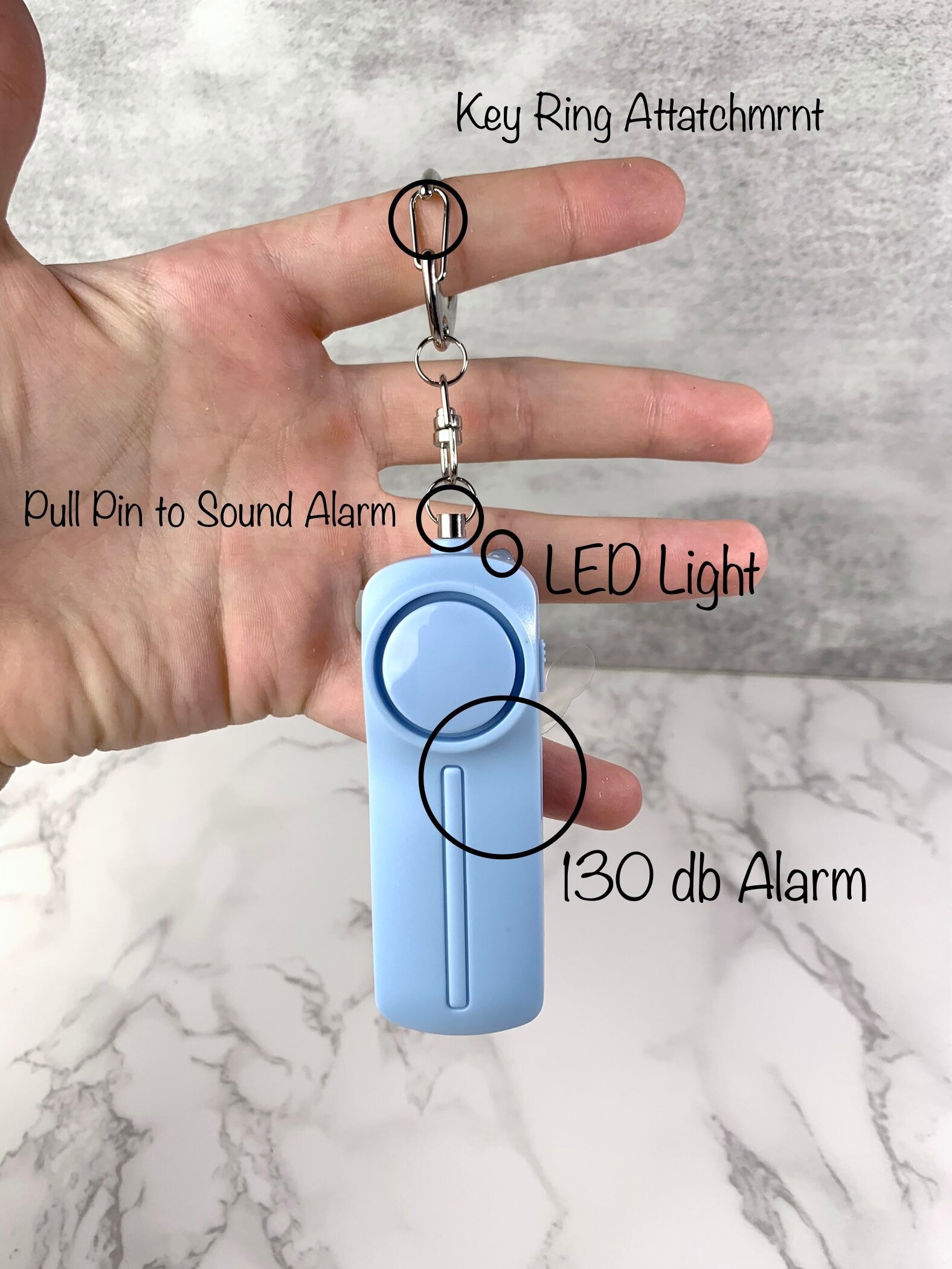 5 Pack Personal Alarm For Women, 140DB Safety Keychain With LED Lights Keychain Emergency Panic Children Elderly Security Alarm Self Defense Electronic Device