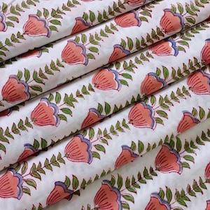 By Yards Hand Block Print Fabric, Indian Cotton Fabric, Printed Cotton Fabric, Cotton Printed Fabric, Printed Fabric, Block Print Fabric