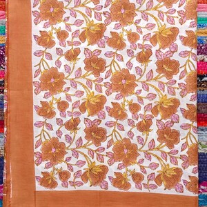 Handblockdruck Baumwollsarong: Strandvertuschung, Schal, Pareo