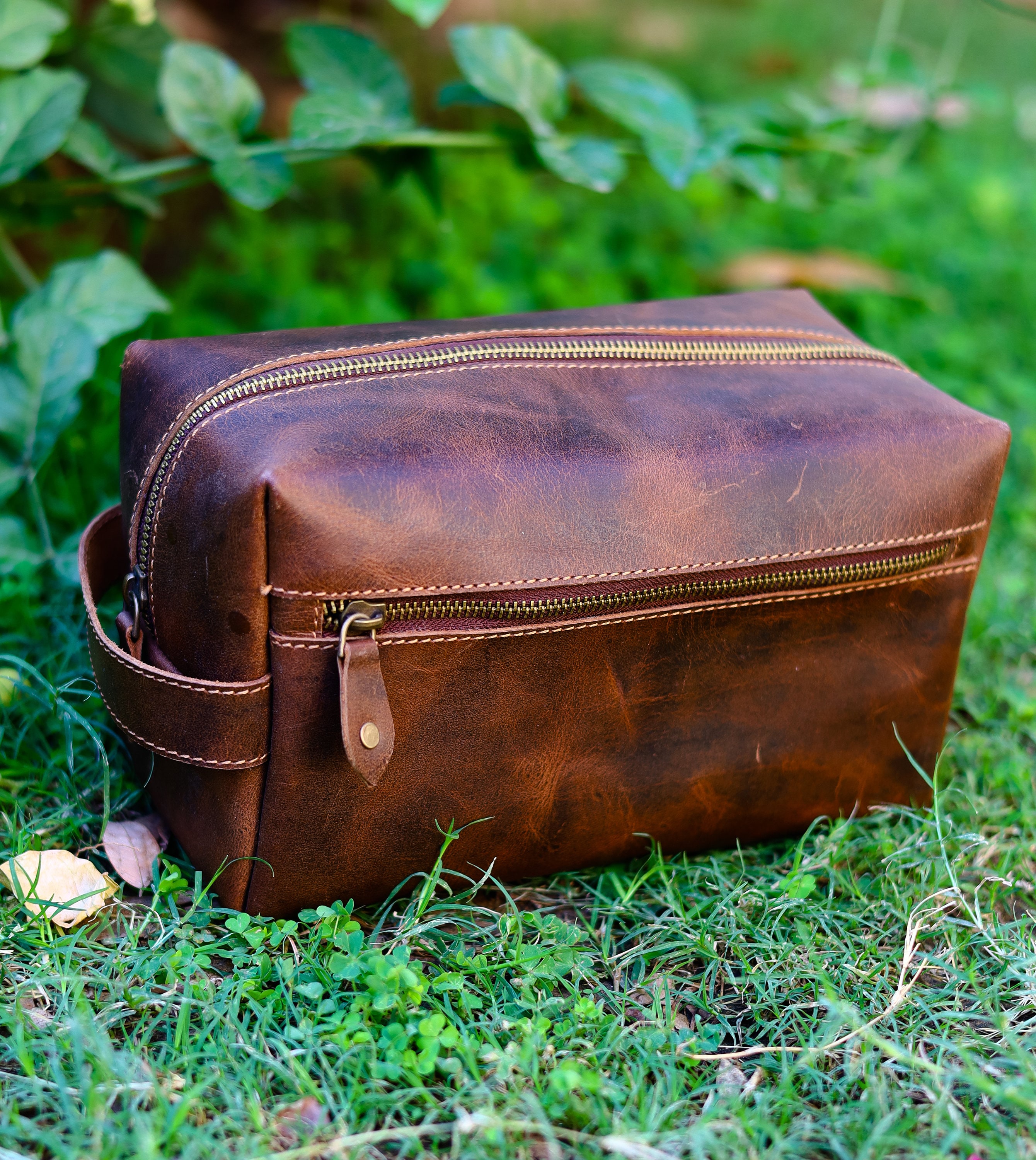 Handmade Genuine Leather Clutch for Men | Personalized Cosmetic