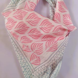 Hand Block Print Bandana, Natural Organic print Bandana Scarf, Handkerchief Scarf, Vibrant Color, High-Quality, Winter Scarf, Birthday gift