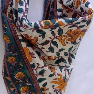 Hand Block Print Bandana, Natural Organic print Bandana Scarf, Handkerchief Scarf, Vibrant Color, High-Quality, Winter Scarf, Birthday gift