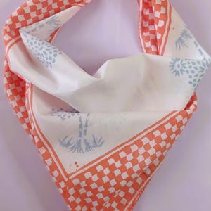 Hand Block Print Bandana, Natural Organic print Bandana Scarf, Handkerchief Scarf, Vibrant Color, High-Quality, Winter Scarf, Birthday gift