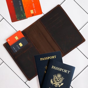 Custom Leather Passport Holder | Travel Passport Case for Documents | Passport Sleeve Cover | Genuine Leather Passport Case | Leather Gifts