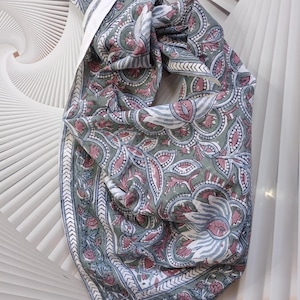 Hand Block Print Bandana, Natural Organic print Bandana Scarf, Handkerchief Scarf, Vibrant Color, High-Quality, Winter Scarf, Birthday gift