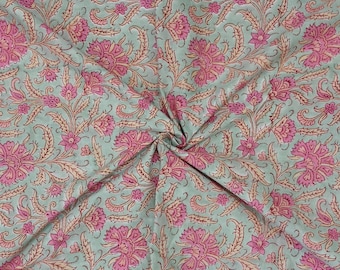 Weicher Baumwollstoff, Hand Block Print, Stoff Baumwolle, Stoff Baumwolle Stoff, Patchwork Stoff, Patchworkstoff, Blumenmuster, Blumenmuster, weicher Baumwollstoff