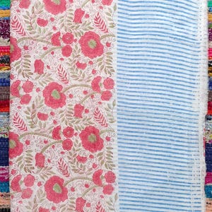 Handblockdruck Baumwollsarong: Strandvertuschung, Schal, Pareo