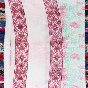 Handblockdruck Baumwollsarong: Strandvertuschung, Schal, Pareo