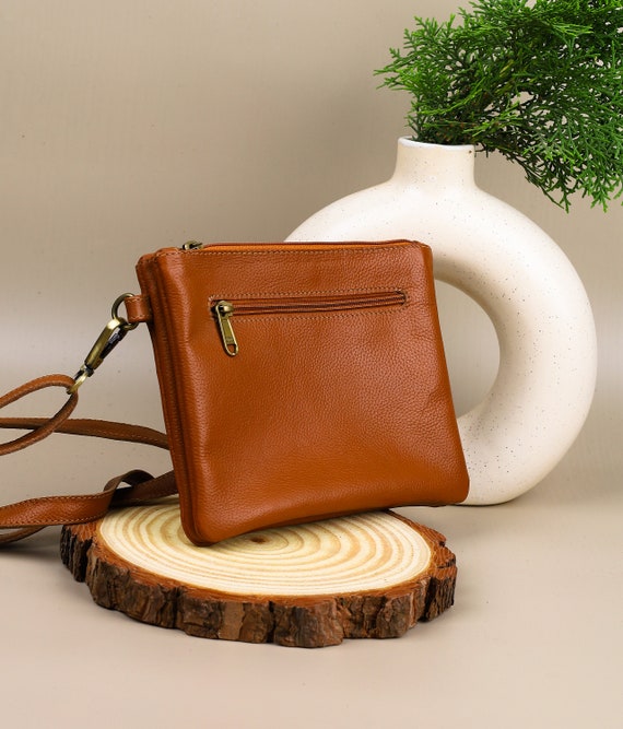 Bolso bandolera de cuero personalizado bolso hecho a mano