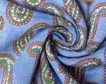 Beautiful Hand Block print cotton fabric, Hand Stamped printing, Wood block Print, Handmade fabric for Sewing, Crafting, Upholstery, Gifts