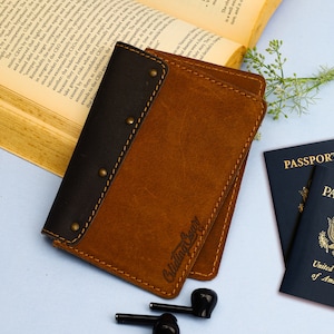 Custom Leather Passport Wallet | Personalized Wallet | Passport Case Cover | Leather Passport Holder | Travel Document Case | Leather Gifts
