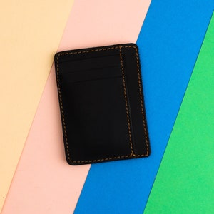 Porta carte di credito in pelle personale / Porta carte di credito personali fatti a mano / Porta biglietti da visita Portafoglio sottile, regalo per lui 11,5L x 8..5W x 0,5H cm
