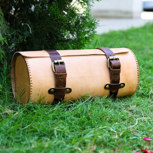 Personalized Leather Tool Bag Box | Tool instruments Carry Organizer | Groomsmen Gift, Custom Gift for Men, 12LX5.5WX5.5H Inch