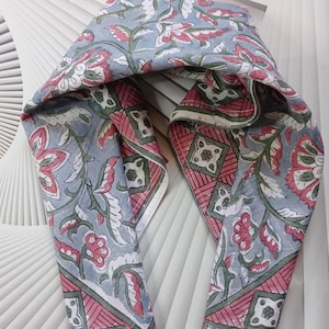 Hand Block Print Bandana, Natural Organic print Bandana Scarf, Handkerchief Scarf, Vibrant Color, High-Quality, Winter Scarf, Birthday gift