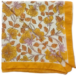 Hand Block Print Bandana, Natural Organic print Bandana Scarf, Handkerchief Scarf, Vibrant Color, High-Quality, Winter Scarf, Birthday gift